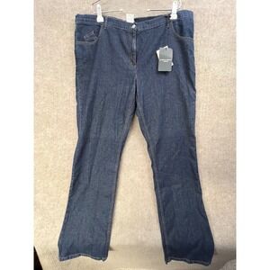 NWT Marina Sport Marina Rinaldi Women Dark Wash Bootcut Jeans Sz 31 Tunisia Made